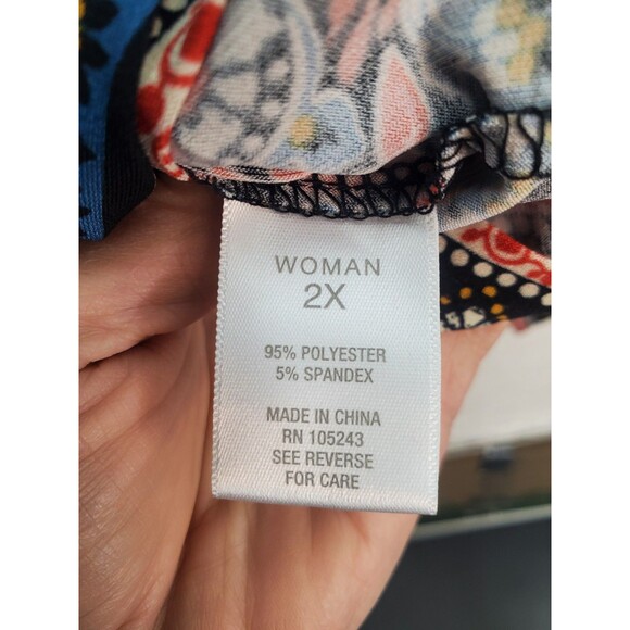 Black & Orange Westport 1962 Womens Blouse Size 2X - Picture 3 of 4